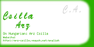 csilla arz business card